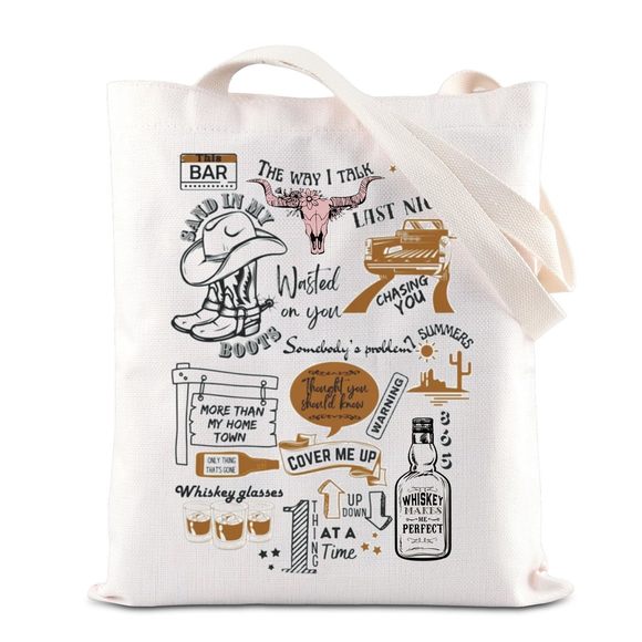 Western Singer Tote Bag Country Music Lovers Shoulder Bag New Album c: - Picture 1 of 6